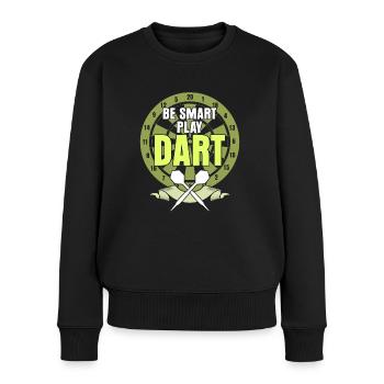 Darts Play Dart Dartpfeil Dartspieler - Frauen Premium Bio Pullover - Schwarz - Vorne - Julia (174cm)