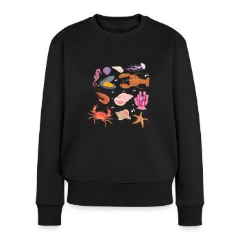 Crustacean Core Crustacean Shirt Cadeau - Pull Premium bio Femme - noir - Devant - Julia (174cm)