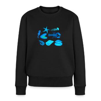 Crustacean Core Crustacean Shirt Cadeau - Pull Premium bio Femme - noir - Devant - Julia (174cm)