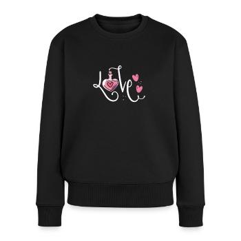 Parfüm Liebe - Frauen Premium Bio Pullover - Schwarz - Vorne - Julia (174cm)