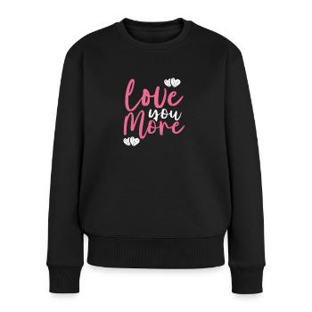 Liebe Dich Mehr - Frauen Premium Bio Pullover - Schwarz - Vorne - Julia (174cm)