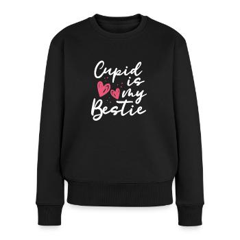 Amor Ist Mein Bester - Frauen Premium Bio Pullover - Schwarz - Vorne - Julia (174cm)