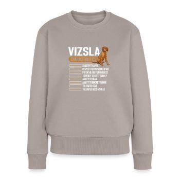 Vizsla Features Hungarian Vizsla - Women's Premium Organic Jumper - taupe - Front - Julia (174cm)