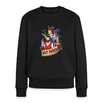 Obtenez Faded Baber - Pull Premium bio Femme - noir - Devant - Julia (174cm)