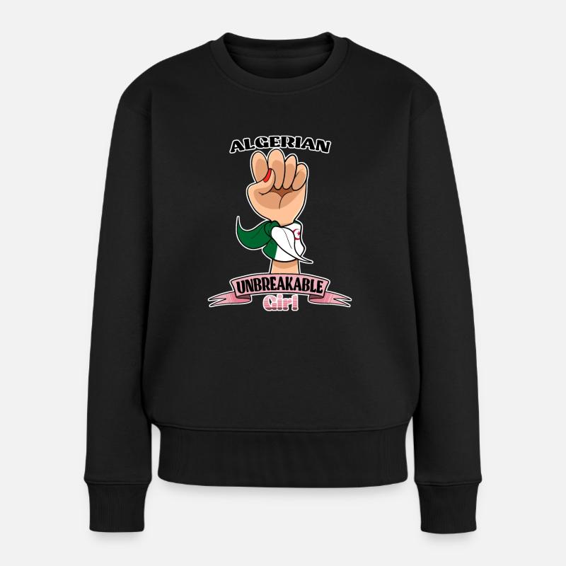 Fille algérienne incassable I Patrimoine algérien I - Pull Premium bio Femme - noir