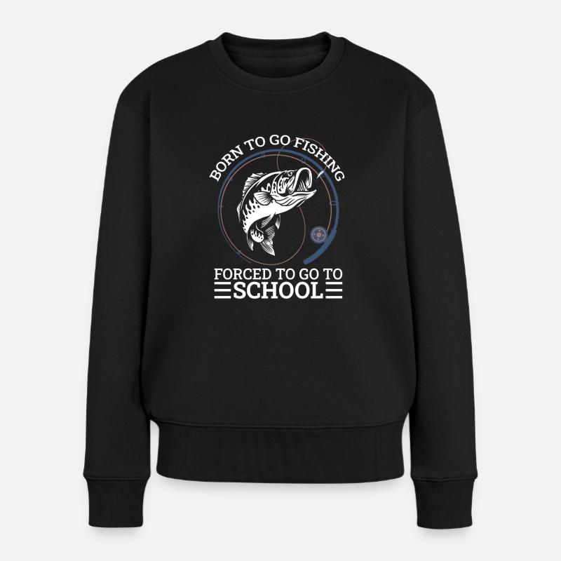 Pêcheurs Pêche Pêche Pêcheurs Pêcheurs Poisson Poisson - Pull Premium bio Femme - noir