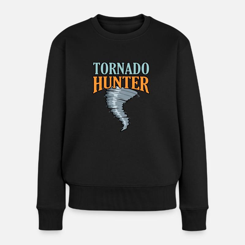Tornado - Frauen Premium Bio Pullover - Schwarz