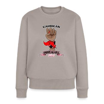 Caribean Girl Unbreakable Heritage Trinidad et - Pull Premium bio Femme - taupe - Devant - Julia (174cm)