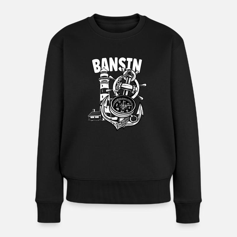 Bansin - Frauen Premium Bio Pullover - Schwarz