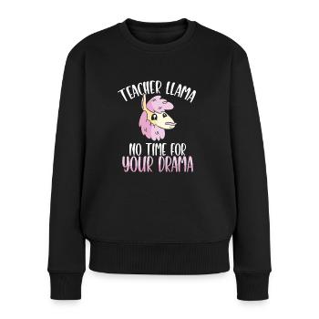 Teacher Lama - Women's Premium Organic Jumper - black - Front - Julia (174cm)