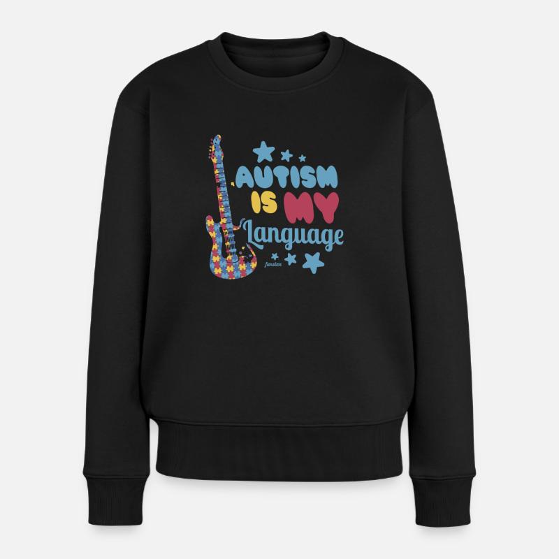 L’autisme est mon langage Asperger autistique - Pull Premium bio Femme - noir