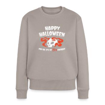 Scary Horror Age 28 Year Old Birth Born Halloween - Women's Premium Organic Jumper - taupe - Front - Julia (174cm)