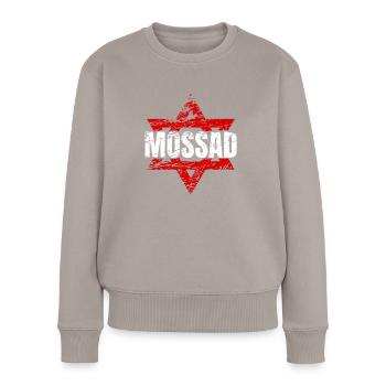 Mossad Israel Israeli Intelligence Tel Aviv - Women's Premium Organic Jumper - taupe - Front - Julia (174cm)