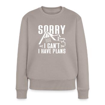 Architecte Art Architecture Designer - Pull Premium bio Femme - taupe - Devant - Julia (174cm)