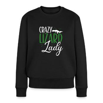 Dame lézard folle - Pull Premium bio Femme - noir - Devant - Julia (174cm)