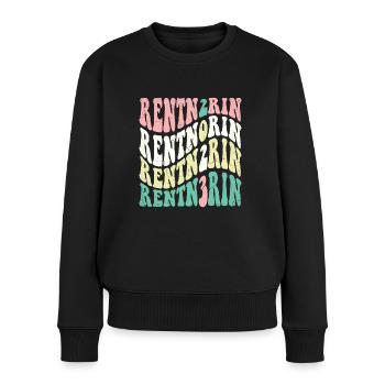 Rentner 2023 Retro Rente Ruhestand Pension Frauen - Frauen Premium Bio Pullover - Schwarz - Vorne - Julia (174cm)