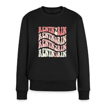 Rentner 2023 Retro Rente Ruhestand Pension Frauen - Frauen Premium Bio Pullover - Schwarz - Vorne - Julia (174cm)
