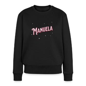 Manuela name personalized - Women's Premium Organic Jumper - black - Front - Julia (174cm)