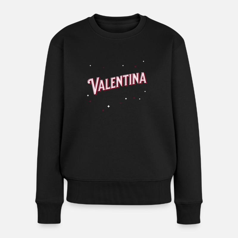 Nom Valentina personnalisé - Pull Premium bio Femme - noir