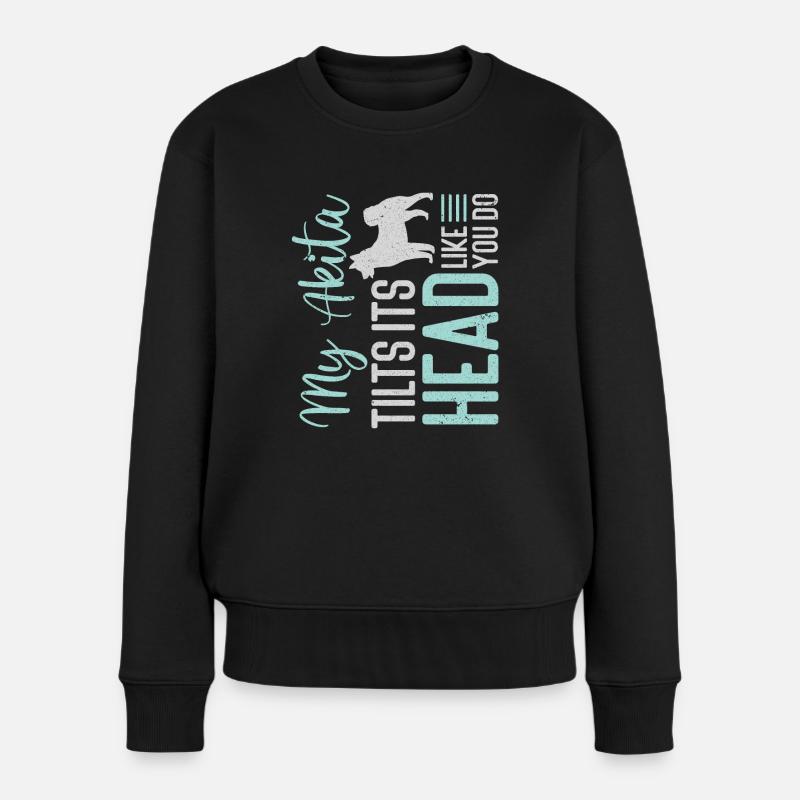 Akita Inu américain - Pull Premium bio Femme - noir