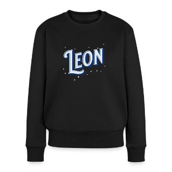 Leon names personalized - Women's Premium Organic Jumper - black - Front - Julia (174cm)