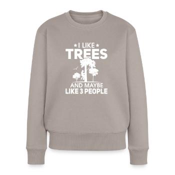 Grimpeur Arboriculteur Bûcheron Arboriculteur - Pull Premium bio Femme - taupe - Devant - Julia (174cm)