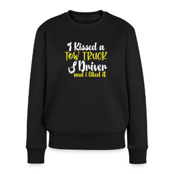 Ich Habe Einen Abschleppwagenfahrer - Frauen Premium Bio Pullover - Schwarz - Vorne - Julia (174cm)