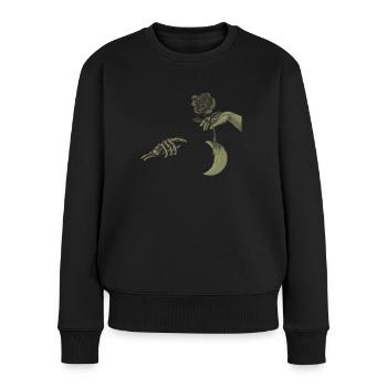 Occult Artwork Art Rose Satanic Gothic Halloween - Frauen Premium Bio Pullover - Schwarz - Vorne - Julia (174cm)