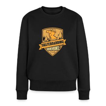 Skateboard Broken Bones Club Cool Skater - Pull Premium bio Femme - noir - Devant - Julia (174cm)