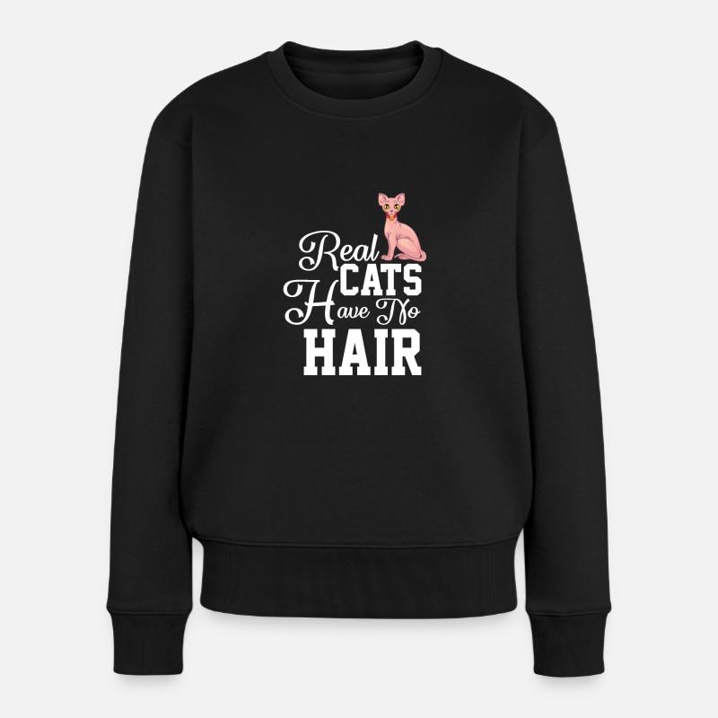 Sphynx Cat 1 - Women's Premium Organic Jumper - black