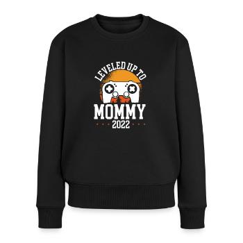 Level Bis Mama 2022 - Frauen Premium Bio Pullover - Schwarz - Vorne - Julia (174cm)