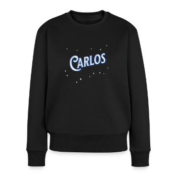 Carlos name personalized - Women's Premium Organic Jumper - black - Front - Julia (174cm)