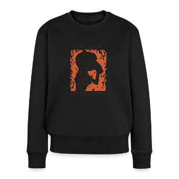 Dead Inside But Caffeinated Halloween Coffee - Frauen Premium Bio Pullover - Schwarz - Vorne - Julia (174cm)
