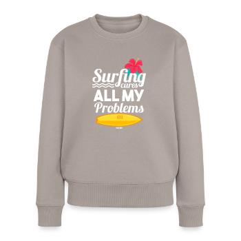 Surfboard - Women's Premium Organic Jumper - taupe - Front - Julia (174cm)