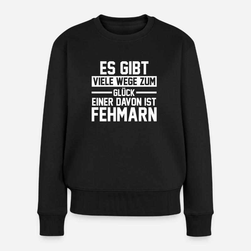 Ostsee Fehmarn - Frauen Premium Bio Pullover - Schwarz
