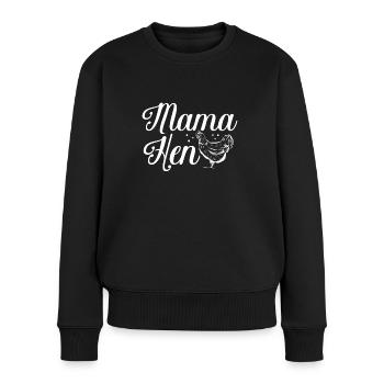 Poulet Maman - Pull Premium bio Femme - noir - Devant - Julia (174cm)