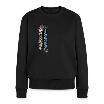Awesome since 1997 Graffiti Motiv - Frauen Premium Bio Pullover - Schwarz - Vorne - Julia (174cm)