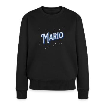 Mario name personalized - Women's Premium Organic Jumper - black - Front - Julia (174cm)