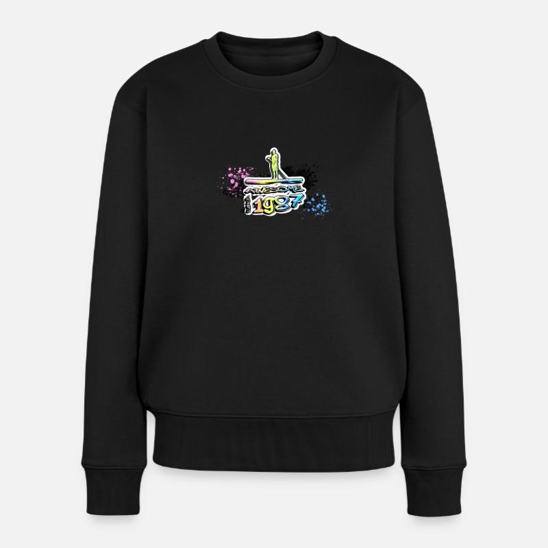 Génial depuis 1987, SUP, Paddleboard, Graffiti, - Pull Premium bio Femme - noir