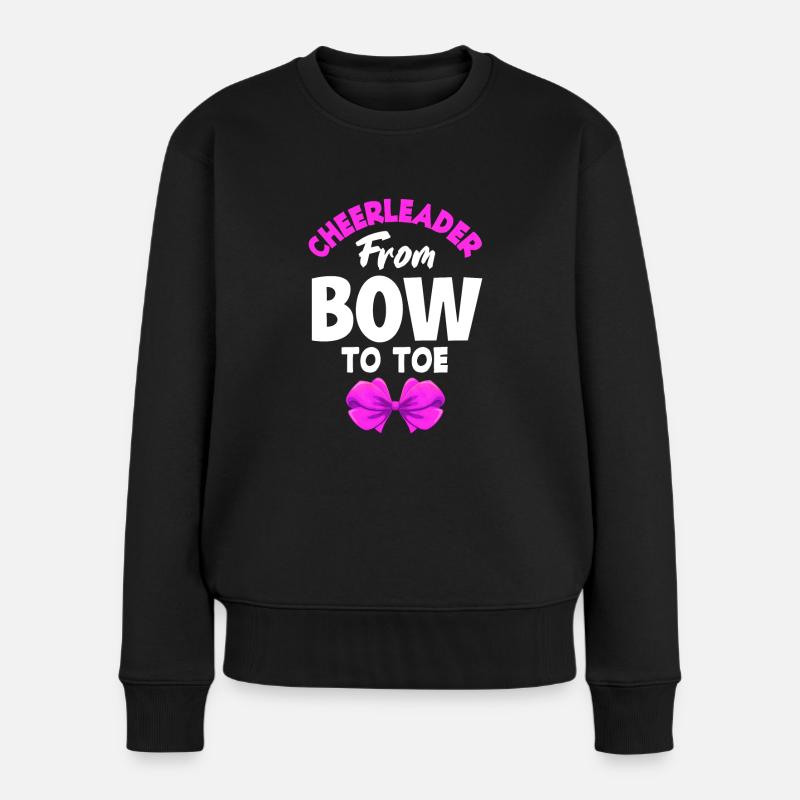 Lustiges Cheerleader Cheerleading Geschenk - Frauen Premium Bio Pullover - Schwarz