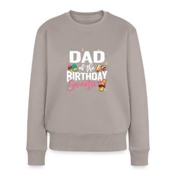 Lustige Sprüche Geburtstag Eiscreme Liebhaber Papa - Frauen Premium Bio Pullover - Taupe - Vorne - Julia (174cm)