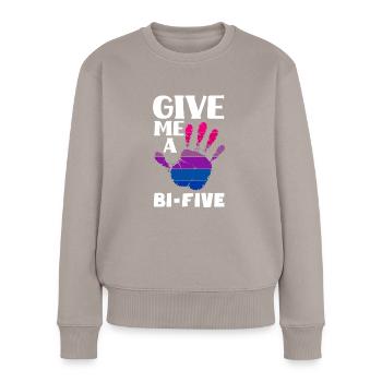 Bisexuel LGBTQ+ Bi LGBTQ - Pull Premium bio Femme - taupe - Devant - Julia (174cm)
