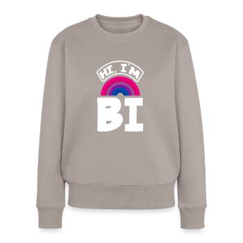Bisexuel LGBTQ+ Bi LGBTQ - Pull Premium bio Femme - taupe - Devant - Julia (174cm)