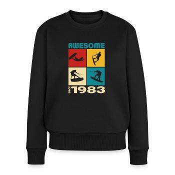 Awesome since 1983. Wakeboard Lifestyle - Women's Premium Organic Jumper - black - Front - Julia (174cm)