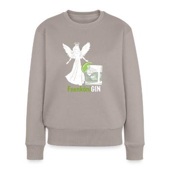 GIN FeenköniGIN - Geschenk für Gin Verkostungen Wa - Frauen Premium Bio Pullover - Taupe - Vorne - Julia (174cm)
