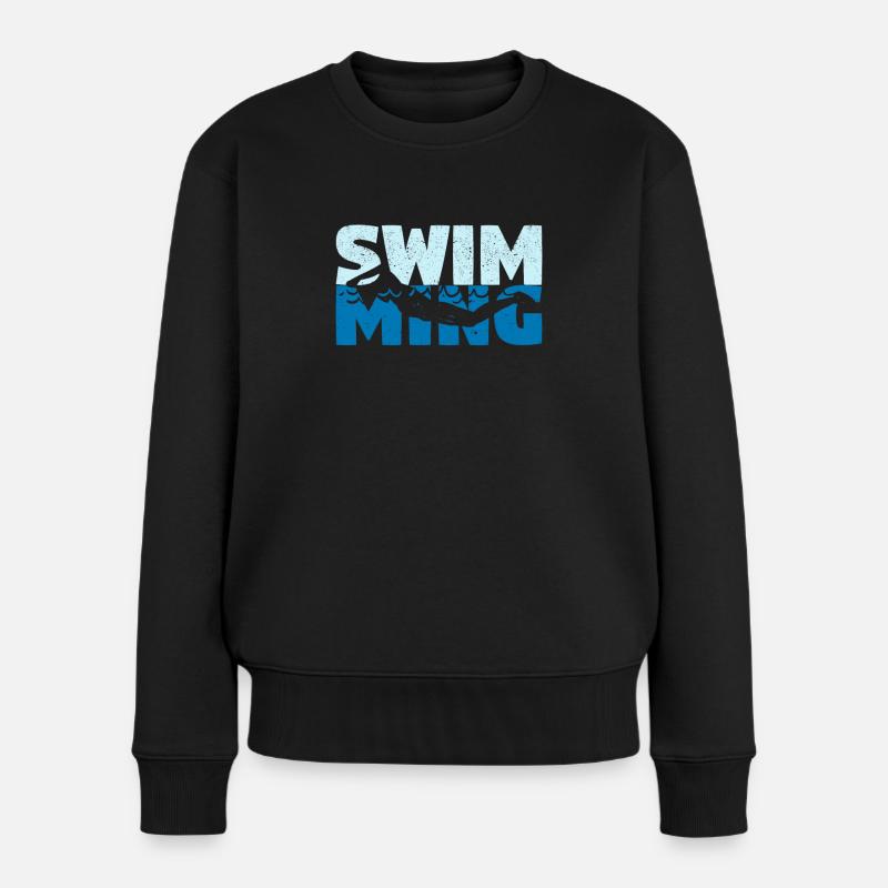 Équipe de natation Natation Natation Plongée Brasse - Pull Premium bio Femme - noir