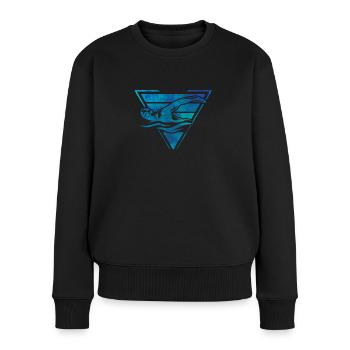 Schwimmer Vintage Schwimmen Funny Swim Team Coach - Frauen Premium Bio Pullover - Schwarz - Vorne - Julia (174cm)