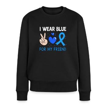 In November Blue For Friend Diabetes Awareness - Vrouwen Premium Bio sweater - zwart - Voor - Julia (174cm)