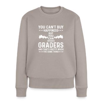 Fun Grader Driver Design - Women's Premium Organic Jumper - taupe - Front - Julia (174cm)