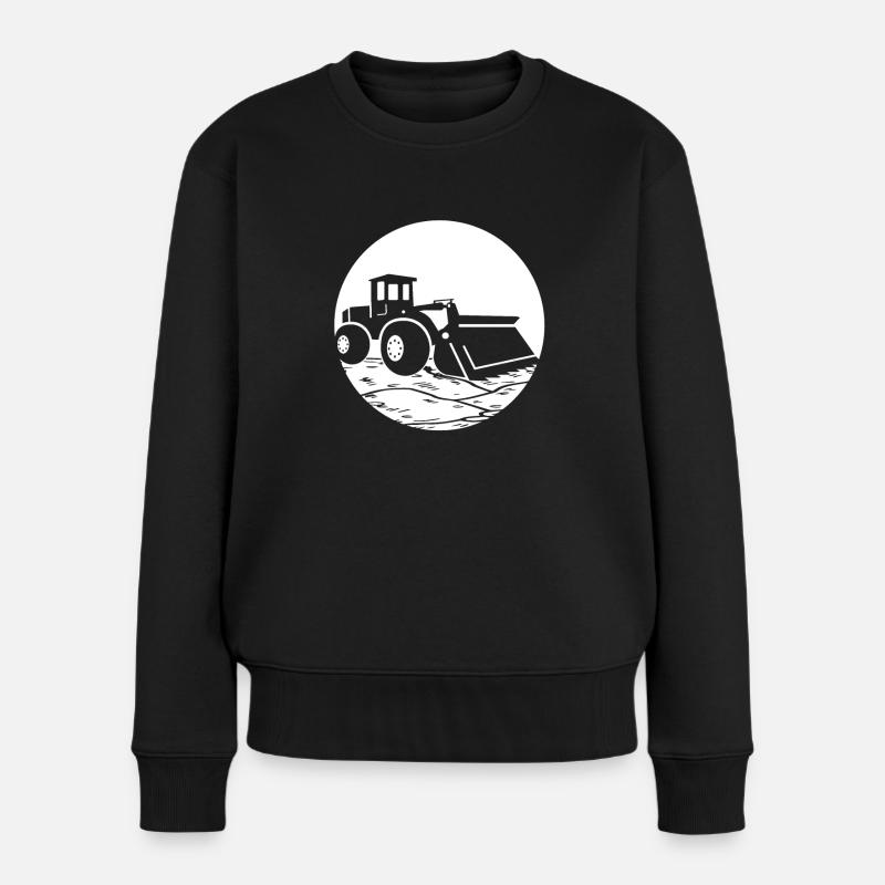 Radlader T-Shirt - Frauen Premium Bio Pullover - Schwarz